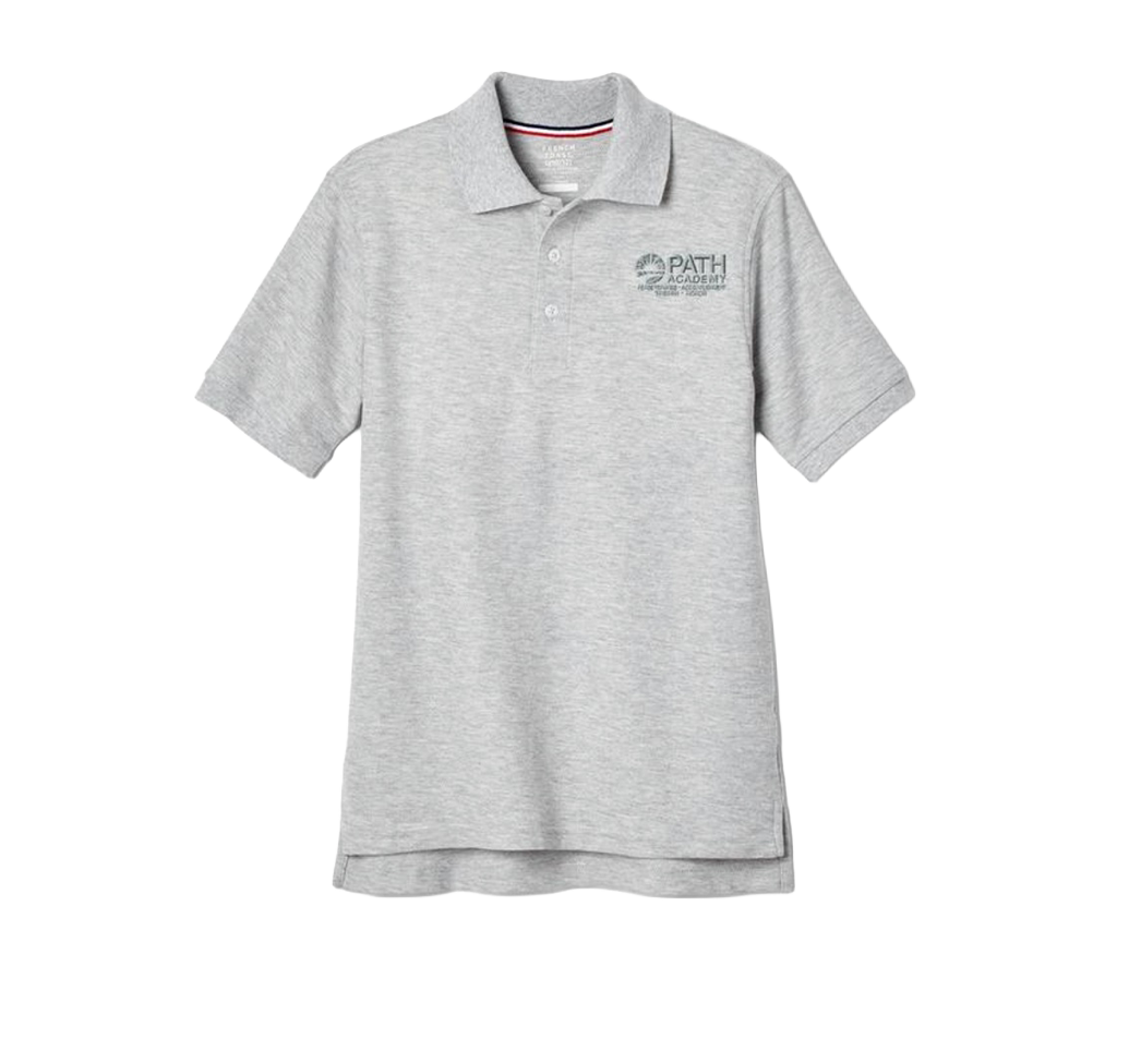 Polo de manga corta - Gris jaspeado